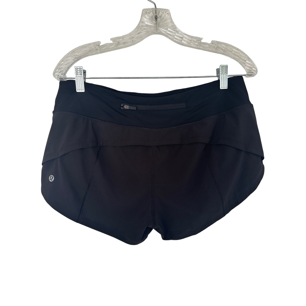 Lululemon Speed Up Low-Rise Lined Short 2.5 Black LW7A06R Size 8
